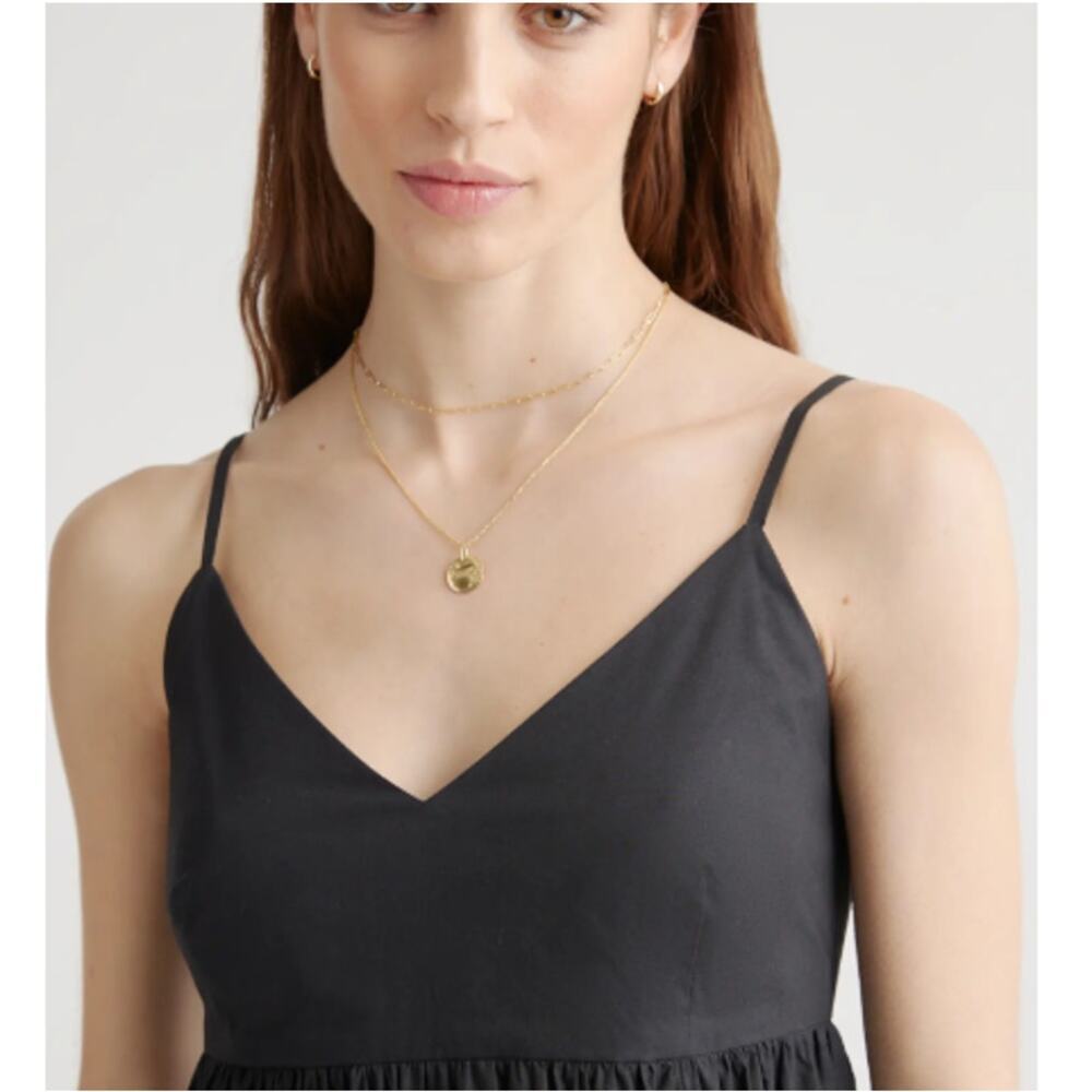 Quince Women's Black 100% Organic Cotton Sleeveless Maxi Dress Size XS - Picture 12 of 12